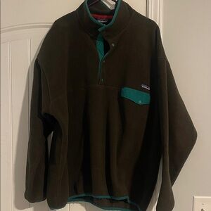 Patagonia Olive and Teal/Green Fleece Jacket